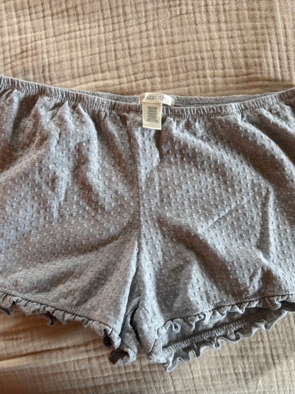 Bozzolo Light Gray Sleep Shorts